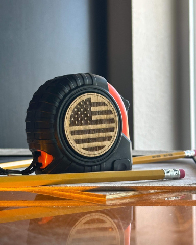Rustic American Flag Tape Measure